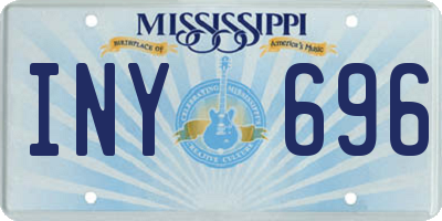MS license plate INY696