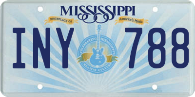MS license plate INY788
