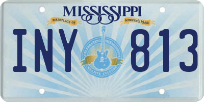 MS license plate INY813