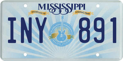 MS license plate INY891