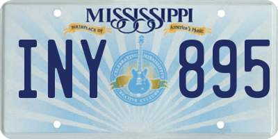 MS license plate INY895
