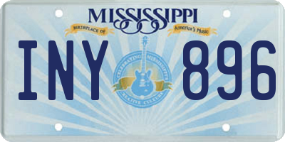 MS license plate INY896