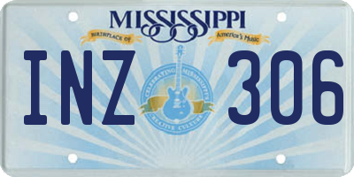 MS license plate INZ306