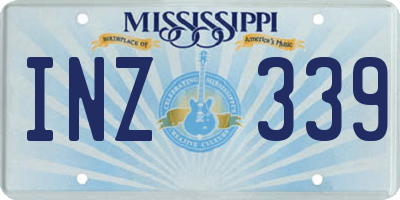 MS license plate INZ339