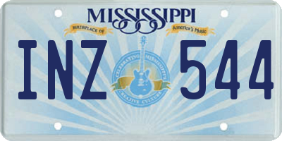 MS license plate INZ544