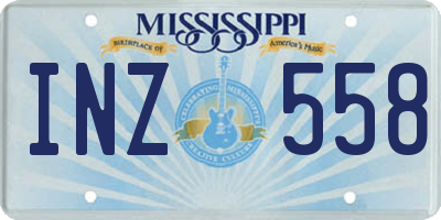 MS license plate INZ558