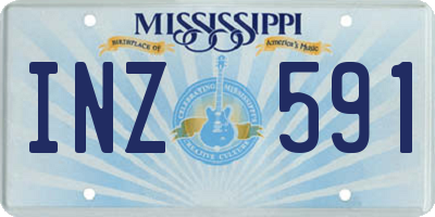 MS license plate INZ591