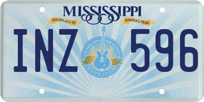 MS license plate INZ596