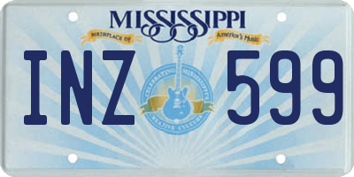 MS license plate INZ599