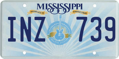 MS license plate INZ739