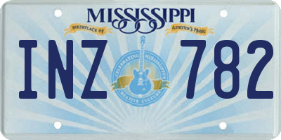 MS license plate INZ782