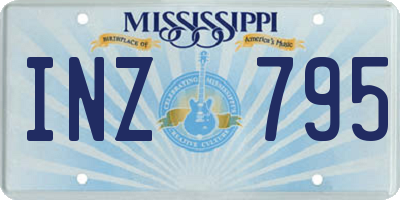 MS license plate INZ795