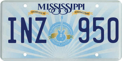 MS license plate INZ950