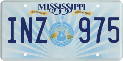 MS license plate INZ975