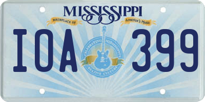MS license plate IOA399