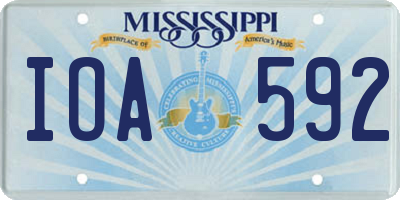 MS license plate IOA592