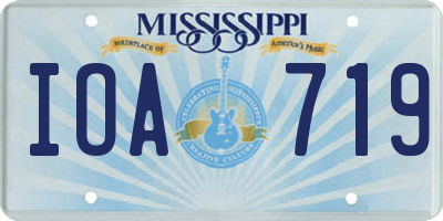 MS license plate IOA719