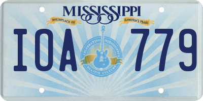 MS license plate IOA779