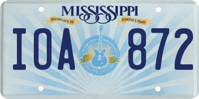MS license plate IOA872