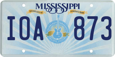 MS license plate IOA873