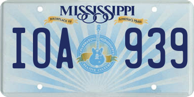MS license plate IOA939