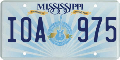 MS license plate IOA975