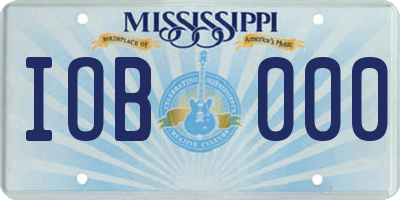 MS license plate IOB000