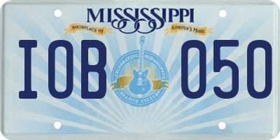 MS license plate IOB050