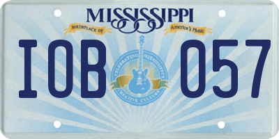 MS license plate IOB057