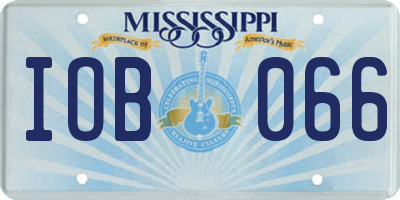 MS license plate IOB066