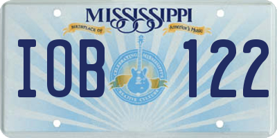 MS license plate IOB122