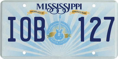 MS license plate IOB127