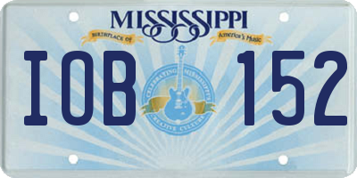 MS license plate IOB152