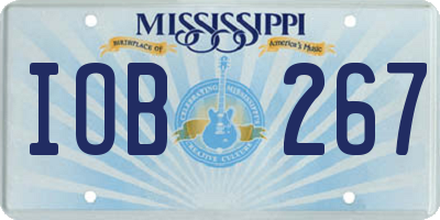 MS license plate IOB267