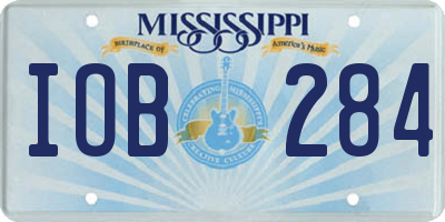 MS license plate IOB284