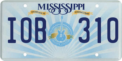 MS license plate IOB310