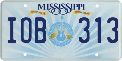 MS license plate IOB313