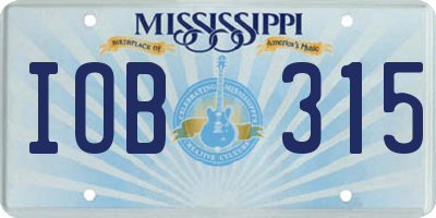 MS license plate IOB315