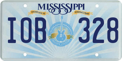 MS license plate IOB328