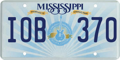 MS license plate IOB370
