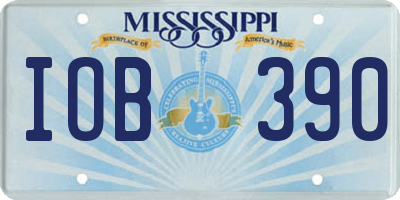 MS license plate IOB390