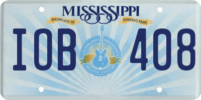 MS license plate IOB408