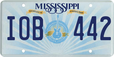 MS license plate IOB442