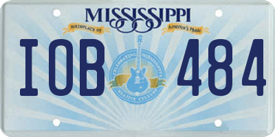 MS license plate IOB484