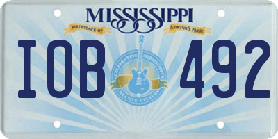 MS license plate IOB492