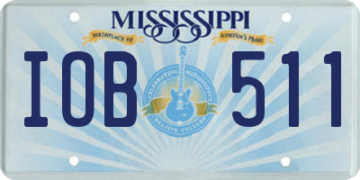 MS license plate IOB511