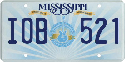 MS license plate IOB521