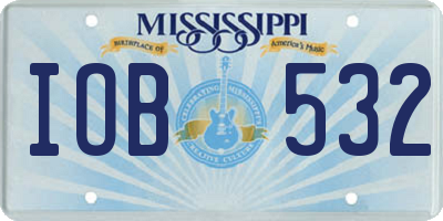 MS license plate IOB532