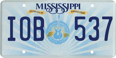 MS license plate IOB537