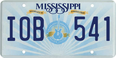 MS license plate IOB541